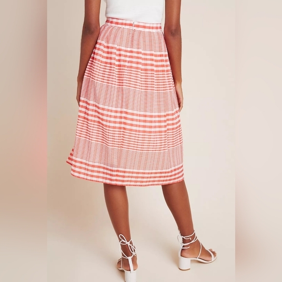 🎀NWT Anthropologie EVA FRANCO Harmonia Plaid A-Line Midi Skirt, Size 4 - Picture 2 of 9